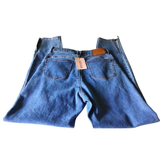 Missguided Women's Size 4R Light Blue Comfort Stretch Sculpt Split Hem Jeans NWT - Picture 3 of 12